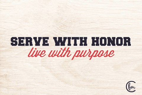 Framed Honor and Purpose Print