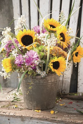 Framed Bucket of Sunshine Print