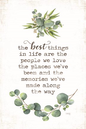 Framed Best Things Print
