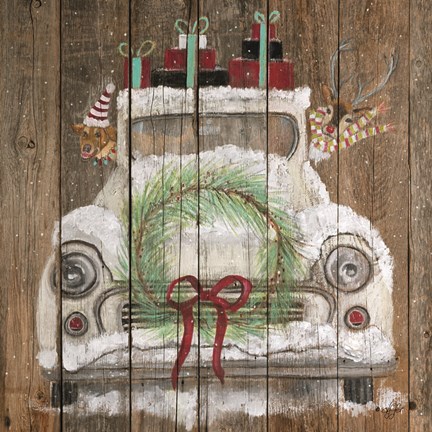 Framed Christmas Truck Print