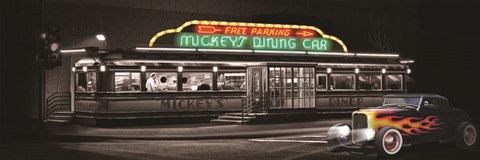 Framed Mickey&#39;s Diner Print