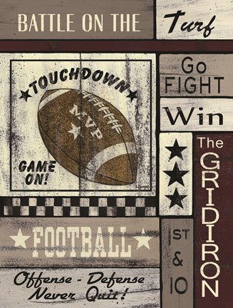 Framed Football Game On Print