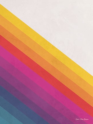 Framed Vintage Retro Lines II Print