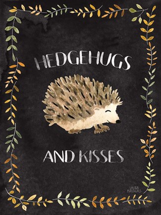 Framed Woodland Whimsy X Black Print