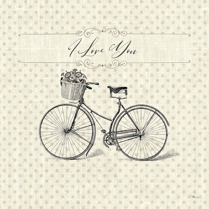 Framed Paris Farmhouse III Bike Print
