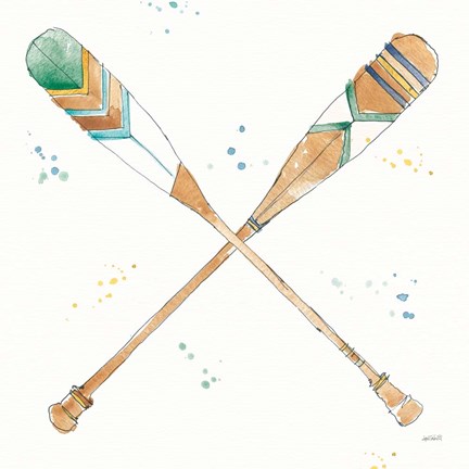 Framed Lakehouse Oars Print