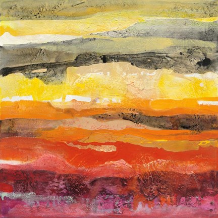 Framed Abstract Layers II Print