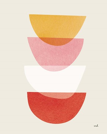 Framed Balance III Warm Print