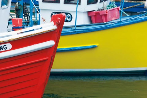 Framed Orkney Fishing Boats Print