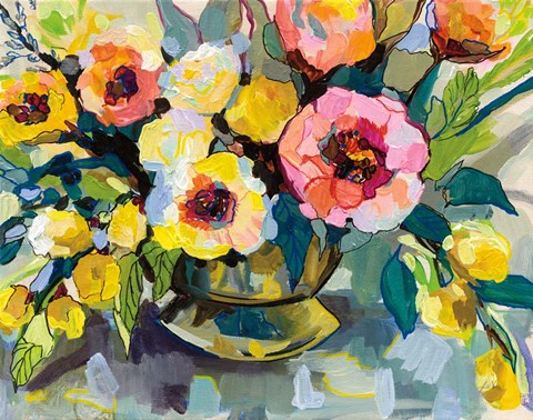 Framed Cottage Bouquet Print