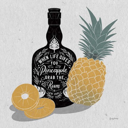 Framed Fruity Spirits Rum Print