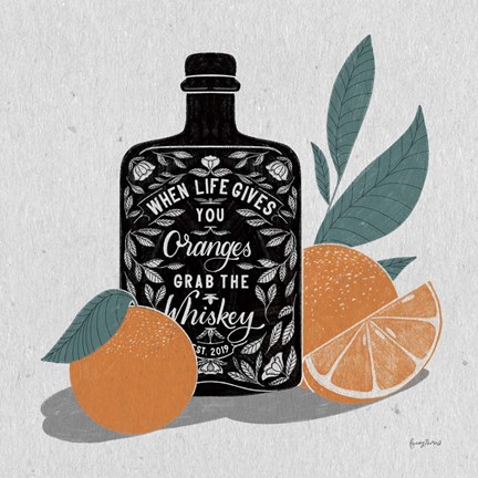 Framed Fruity Spirits Whiskey Print