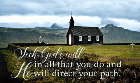 Framed Seek God&#39;s Will Print