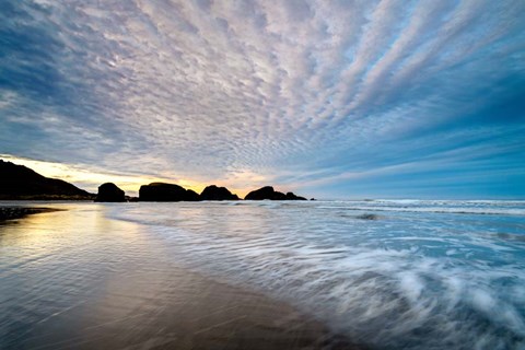 Framed Cloudy Coast Print