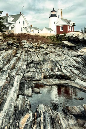 Framed Harbor Land Print