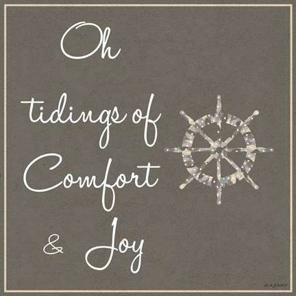 Framed Silver Coast Christmas Square II Print