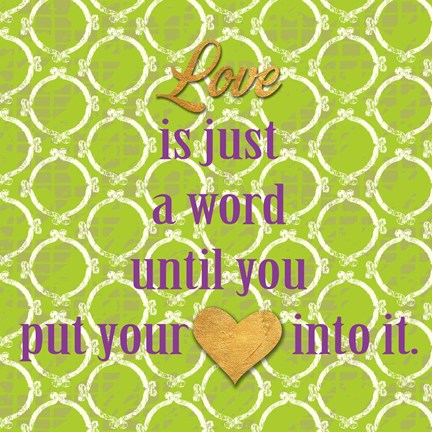 Framed Love and Smile I Print