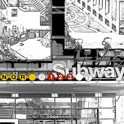 Framed Subway Square Print