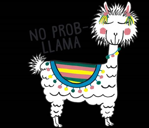 Framed No Prob-Llama Print