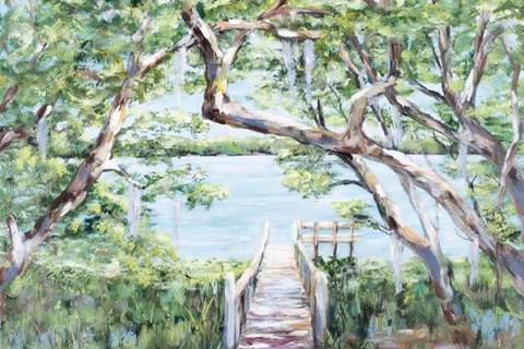 Framed Misty Lake Print