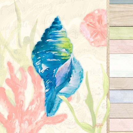 Framed Pastel Coastal IV Print