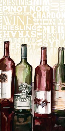 Framed Wine Typography II Print