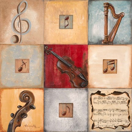 Framed Feel the Music I Print