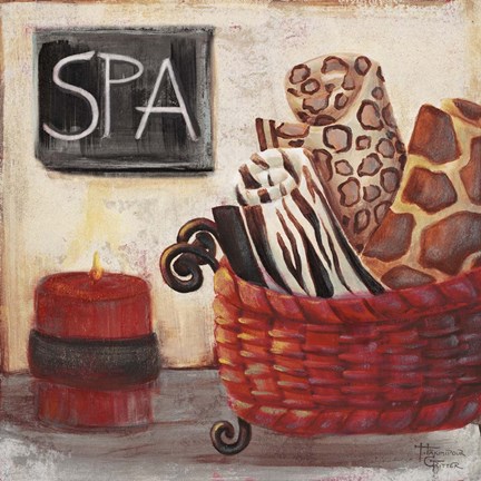 Framed Red Jungle Spa I Print