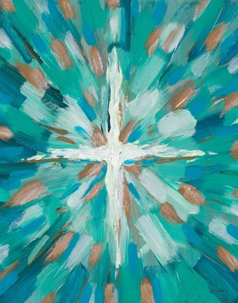 Framed Teal Glory Print