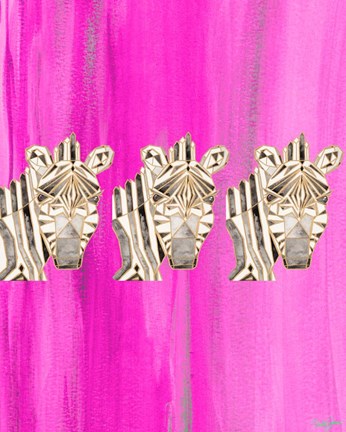 Framed Bright Tri Origami III Print