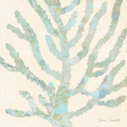 Framed Coral Vision on Cream II Print