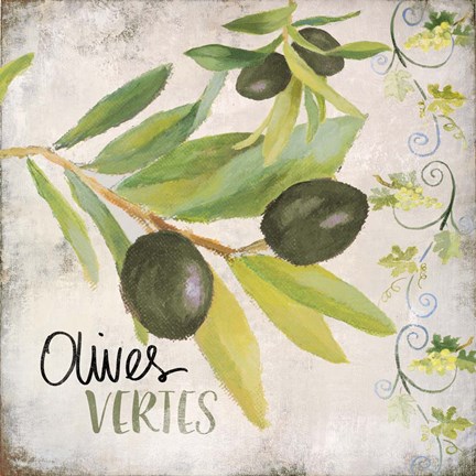 Framed Olives Vertes Print