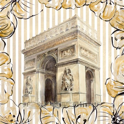 Framed Golden Paris II Print