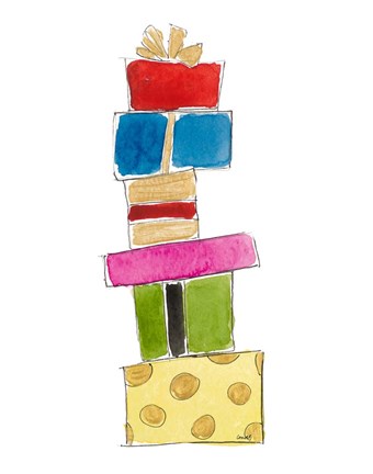 Framed Christmas Presents II Print