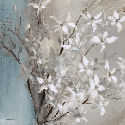 Framed Misty Orchids (Blue) II Print