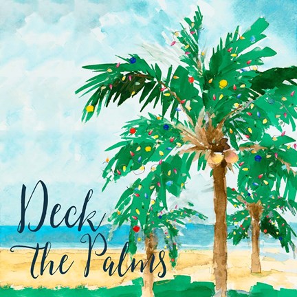 Framed Deck the Palms Print