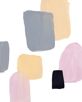 Framed Floating Shapes II Print