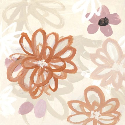 Framed Flowery Thoughts I Print