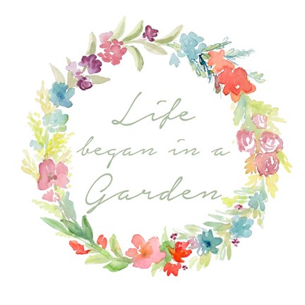 Framed Life began in a Garden Print