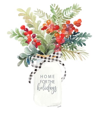 Framed Mason Jar for Christmas Print