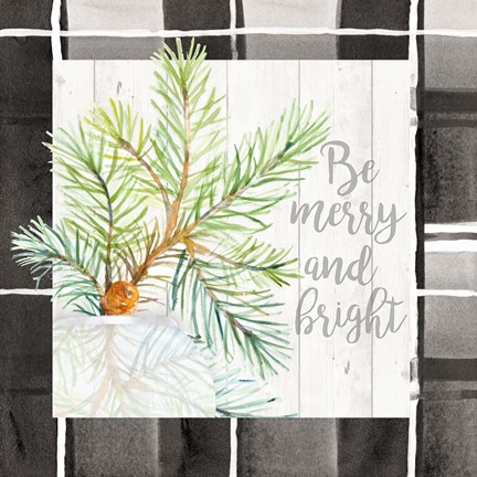Framed Be Merry and Bright Print