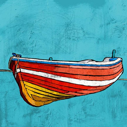 Framed Little Red Rowboat Print