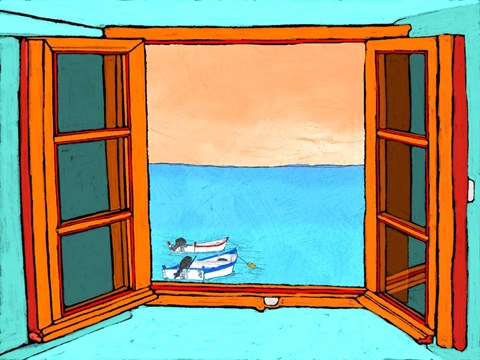 Framed Through the Window Print