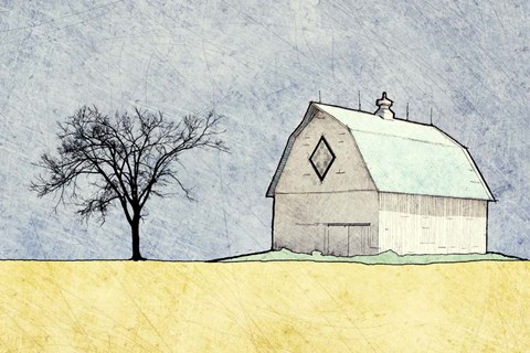 Framed Daytime Farm Scene Print