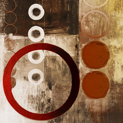 Framed Red Liberate Square I Print