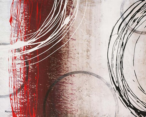 Framed Tricolored Gestures II Print