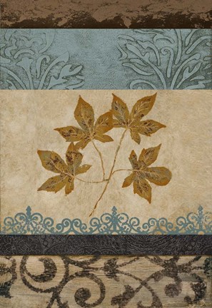 Framed Decorative Leaves Print