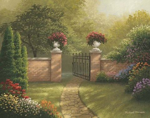 Framed Autumn Bridge II Print