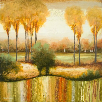 Framed Early Morning Meadow I Print