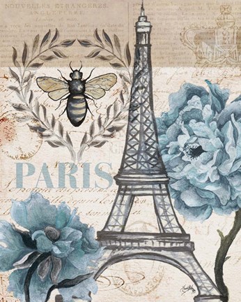 Framed Paris Bee I Print